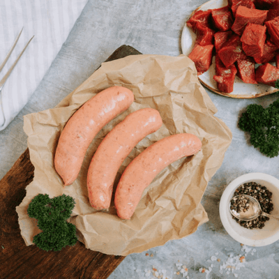 Coeliac Beef Sausages (x6 Sausages)