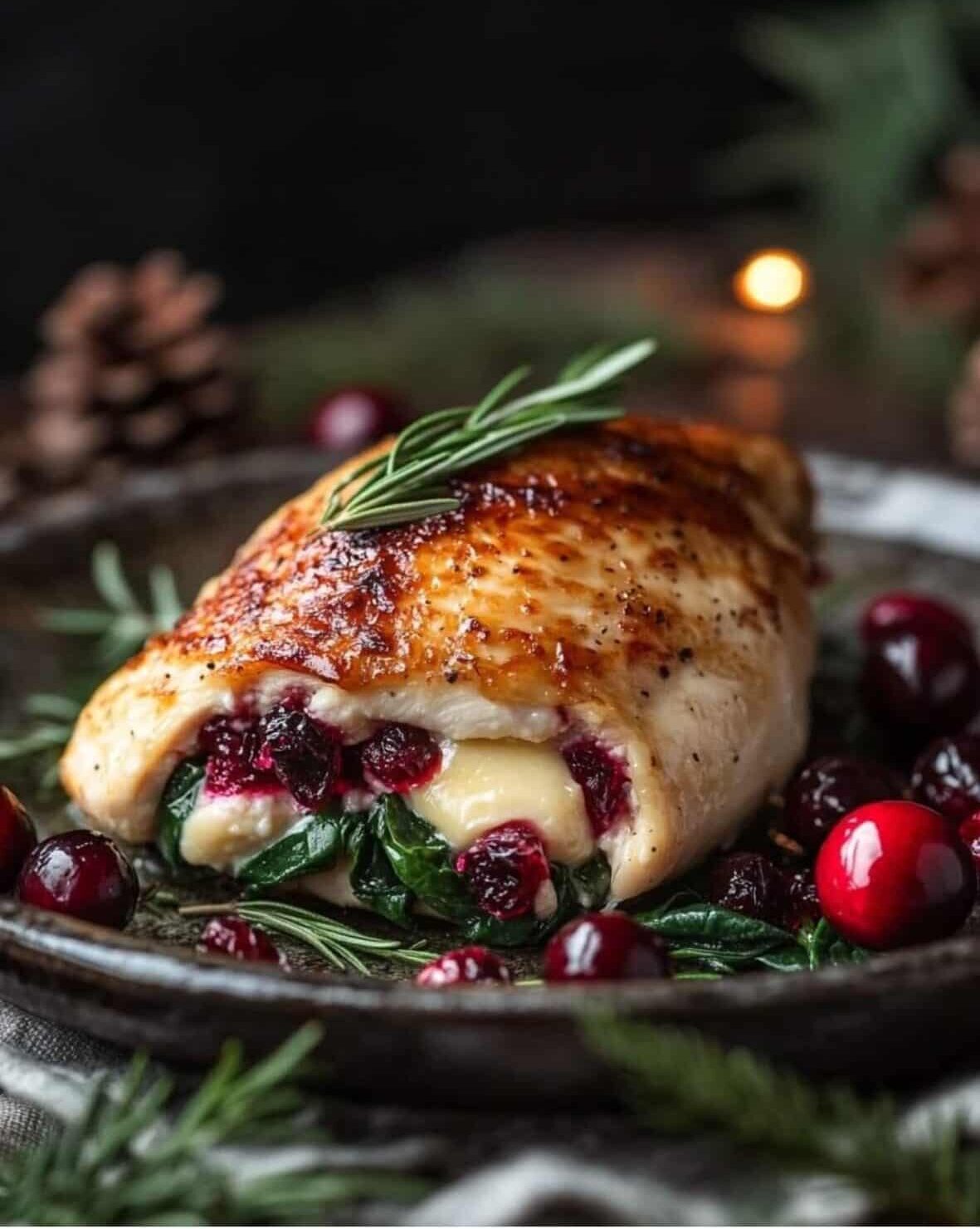 Festive Stuffed Chicken Breast Meal