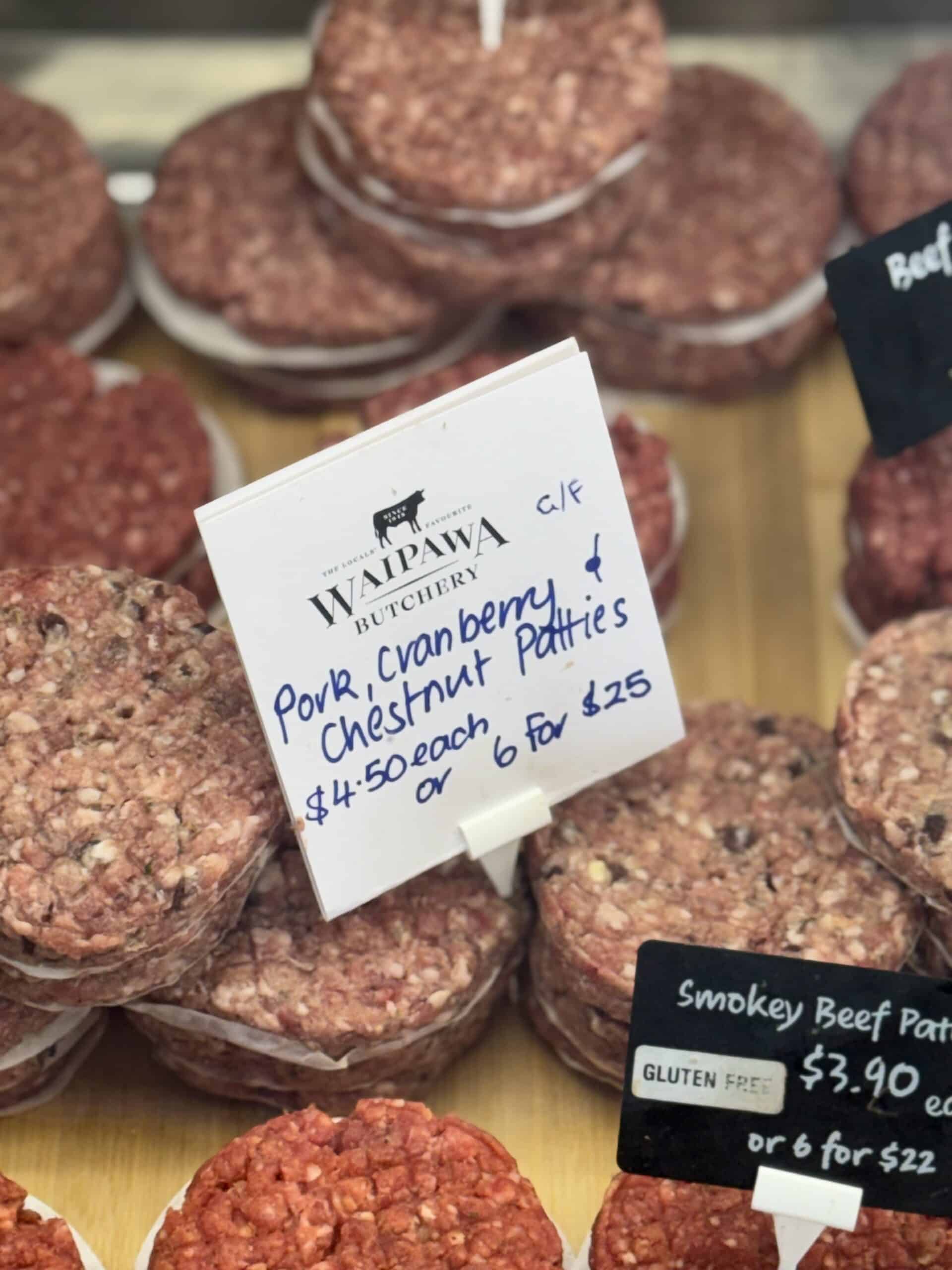 Pork, Cranberry & Chestnut Patties | Waipawa Butchery
