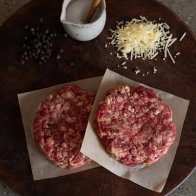 Beef, Cheesy pickle Burger Patties | Waipawa Butchery